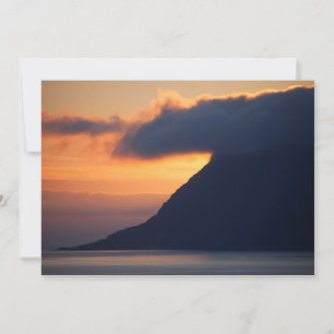 Cartão De Agradecimento Pôr do sol sobre a costa de Alesund
