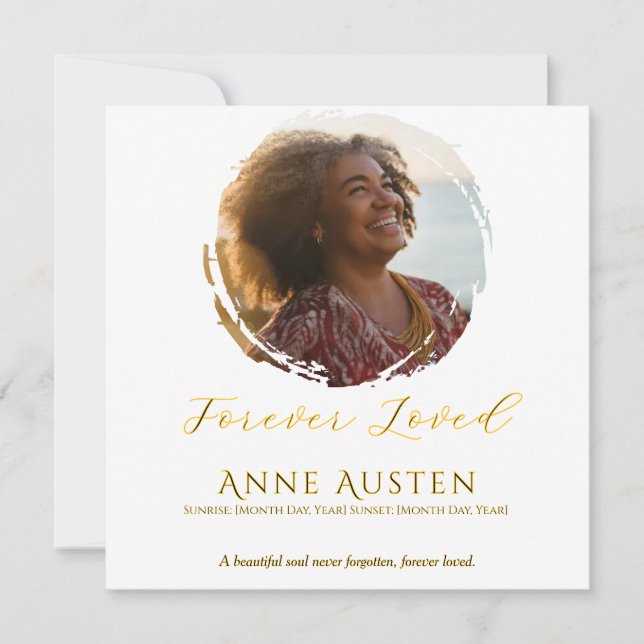 Cartão de Agradecimento por Funeral (Frente)