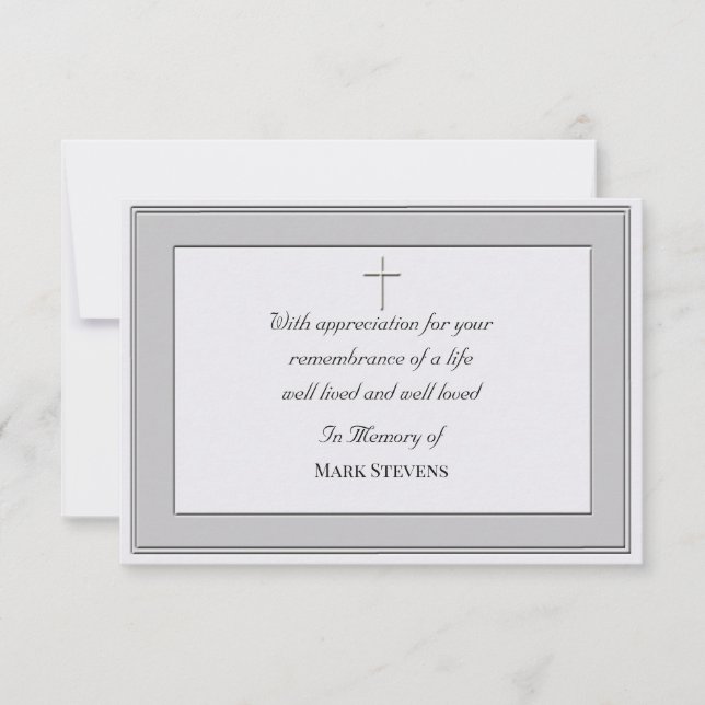 Cartão de Agradecimento por Sincronia Simples (Frente)