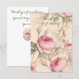 Cartão de Agradecimento por Vir com Padrão Floral 