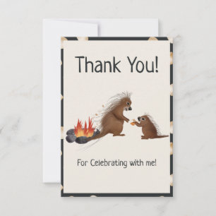 Cartão de agradecimento Porcupines smore fun