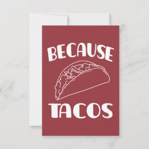 Cartão De Agradecimento Porque Tacos      