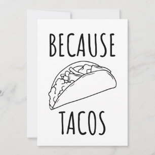 Cartão De Agradecimento Porque Tacos  