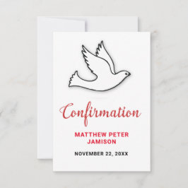 Cartão De Agradecimento Porta de Obrigados de confirmação com vermelho