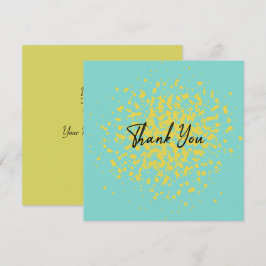 Cartão De Agradecimento Portas de Aquarela de Explosão Amarela Chic no Abs