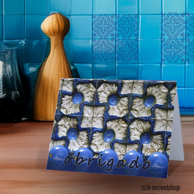 Cartão De Agradecimento Português Obrigado Nota (Criador carregado)