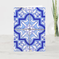 Portuguese Tile Thank you Card