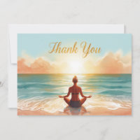 Cartão de Agradecimento Posição de Yoga