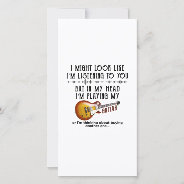 Cartão De Agradecimento Posso parecer que estou ouvindo você (Frente)