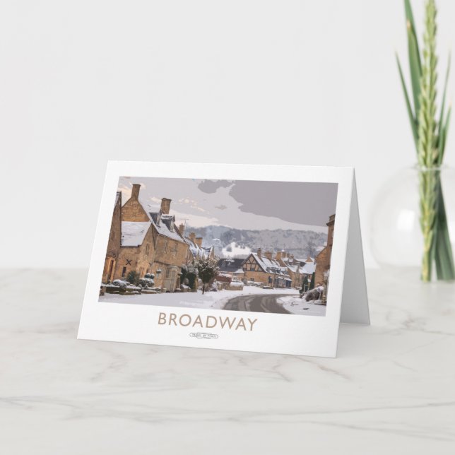 Cartão De Agradecimento Poster da estrada de ferro de Broadway (Frente)