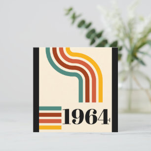 Cartão De Agradecimento poster vintage de faixa retrô 1964