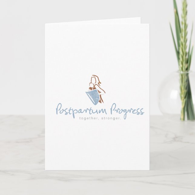 Cartão De Agradecimento Postpartum Progress® Guerreiro Mãe® (Frente)