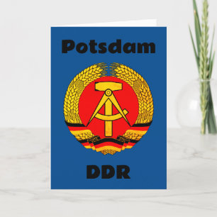 Cartão De Agradecimento Potsdam, Alemanha Oriental (República Democrática