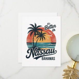 Cartão De Agradecimento Praia de Nassau Bahamas Verão