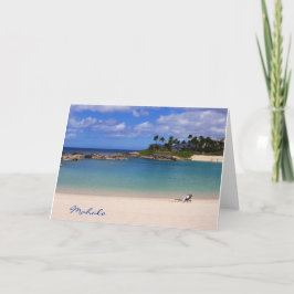 Cartão De Agradecimento Praia Mahalo