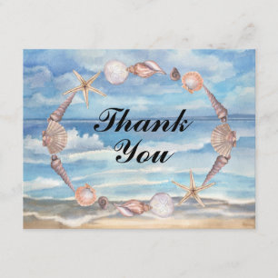 Cartão De Agradecimento Praia Obrigado