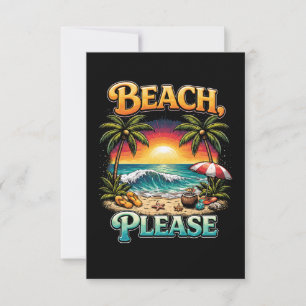 Cartão De Agradecimento Praia, Por Favor