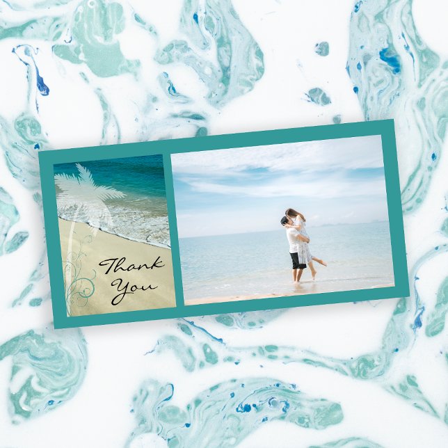 Cartão De Agradecimento Praia Tropical Obrigado (Criador carregado)