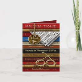 CARTÃO DE AGRADECIMENTO PRAISE TEAM OBRIGADO - LIVROS DE MÚSICA, MÚSICA DE