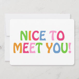 Cartão De Agradecimento Prazer Em Conhecê-Lo, Cite A Alô Mínima Moderna