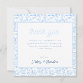 Cartão De Agradecimento Preparppy Jungle Chinoiserie Toile