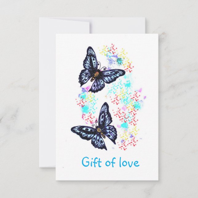 Cartão De Agradecimento Presente de amor (Frente)