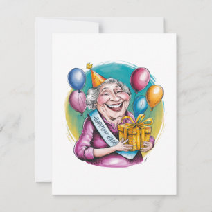 Cartão De Agradecimento Presente de aniversário engraçado da Nana
