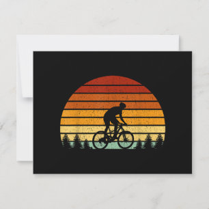 Cartão De Agradecimento Presente de Ciclismo de Montanha Pôr do Sol Vintag