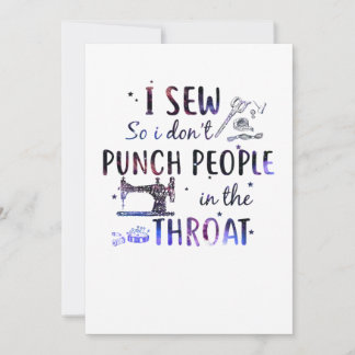 Cartão De Agradecimento Presente de costura | Eu masco para não picar Pess