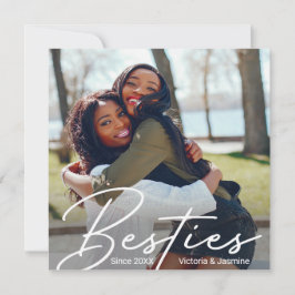 Cartão De Agradecimento Presente de Foto de Amizade Moderna