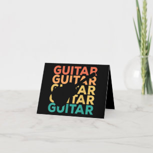 Cartão De Agradecimento Presente de Violão   Guitaristas acústicos