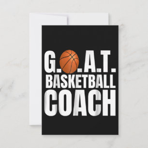 Cartão De Agradecimento Presente do treinador de basquete de Goat