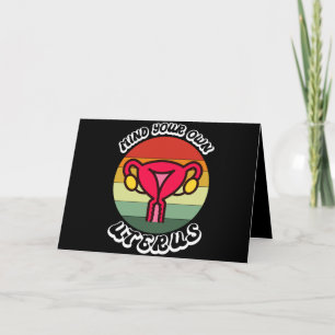 Cartão De Agradecimento Presente Feminista Engraçado Útero Antigo Cuide da