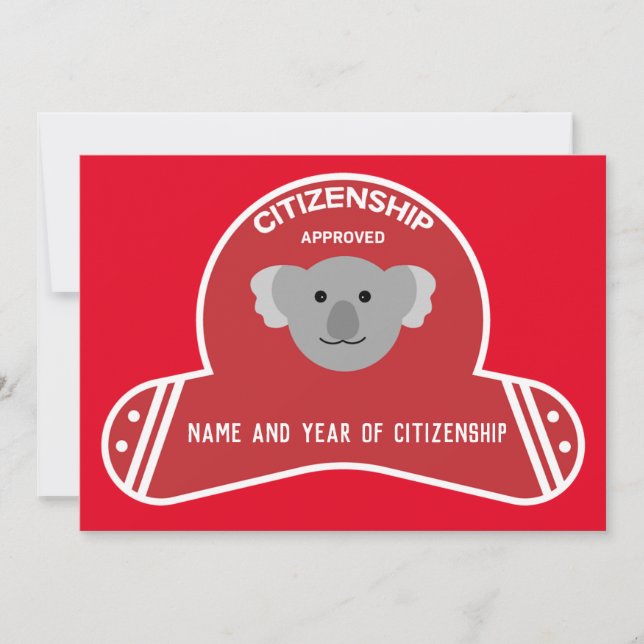 Cartão De Agradecimento Presente Parabéns do Partido da Cidadania Australi (Frente)