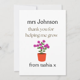 Cartão De Agradecimento Presente personalizado de professor, presente de p