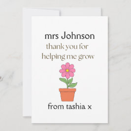 Cartão De Agradecimento Presente personalizado de professor, presente de p