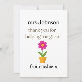Cartão De Agradecimento Presente personalizado de professor, presente de p