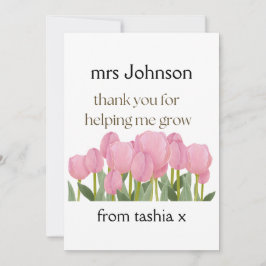 Cartão De Agradecimento Presente personalizado de professor, presente de p