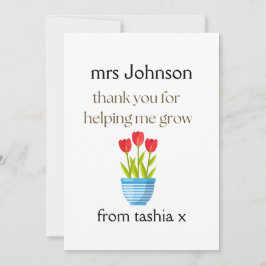 Cartão De Agradecimento Presente personalizado de professor, presente de p