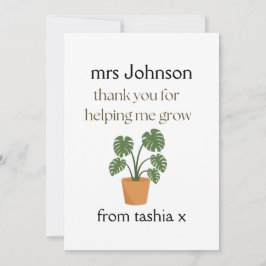 Cartão De Agradecimento Presente personalizado de professor, presente de p