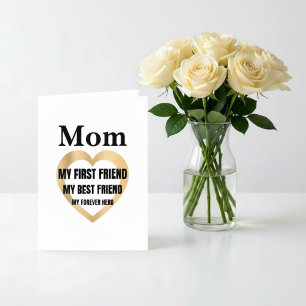 Cartão De Agradecimento Presente Personalizado Mamãe Minha Primeira Amiga