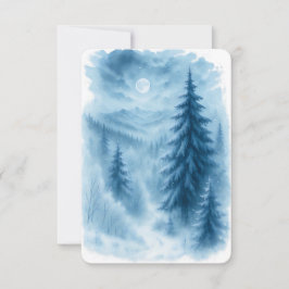 Cartão De Agradecimento Presentes de Férias Corporativas na Floresta de In
