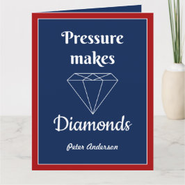 Cartão De Agradecimento Pressão faz Diamantes Cartaz de Parabéns