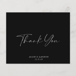 Cartão de agradecimento preto BUDGET