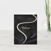 Cartão de Agradecimento Preto Elegante
