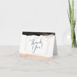 Cartão De Agradecimento Preto Moderno e Beijoque