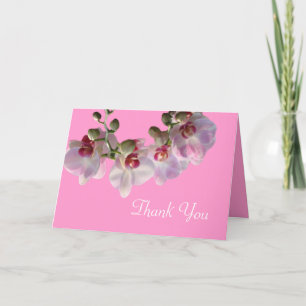 Cartão De Agradecimento pretty pink orchid flowers pink thank you