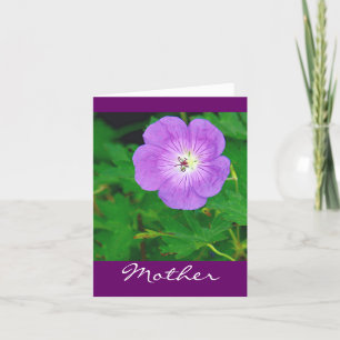 CARTÃO DE AGRADECIMENTO PRETTY PURPLE FLOWER / MOTHER'S DAY CARD