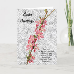 Cartão De Agradecimento Primavera Blossom Vintage Style Faith Páscoa