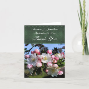 Cartão De Agradecimento Primavera Branco Blossomo Personalizado Casamento